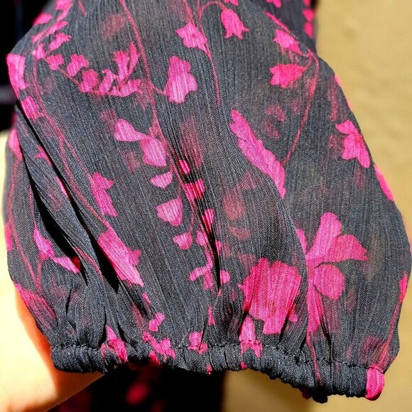 Tommy Hilfiger S 8 Margo Floral Chiffon Romantic Midi Silhouette Elegant Coastal - Picture 10 of 13